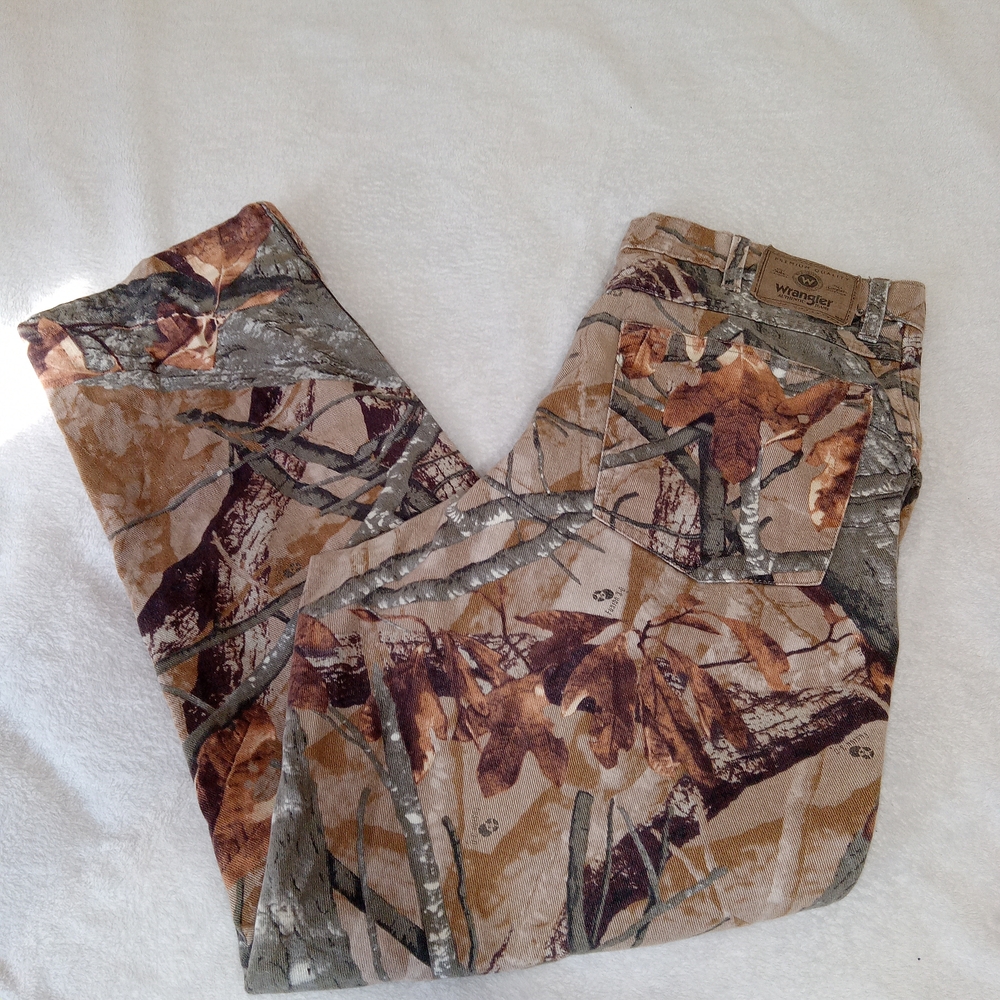 Wrangler Mossy Oak Fusion 3D Camo Jeans Mens 34x30 Double Knee Hunting 97GR1FS - Picture 11 of 11